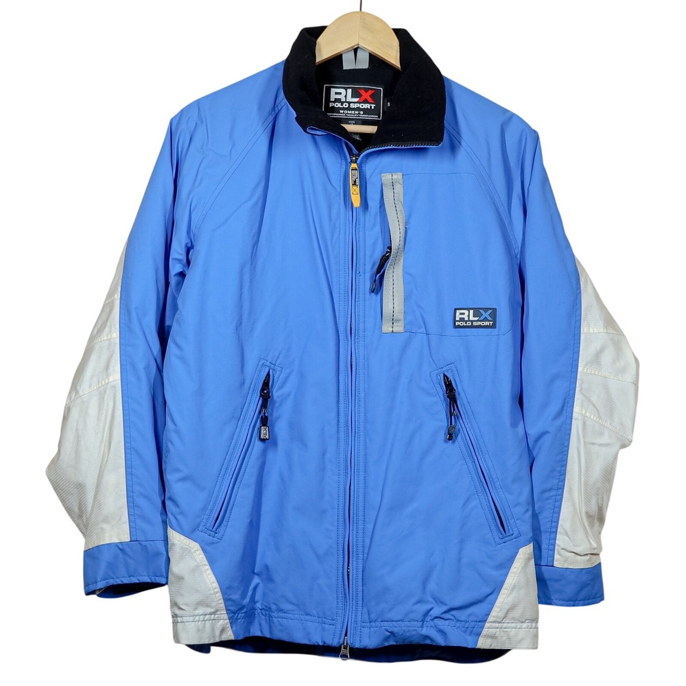 RLX Polo Sport Ski‎ Jacket Women's S Blue White Vintage 90s 00s Winter Snow Coat